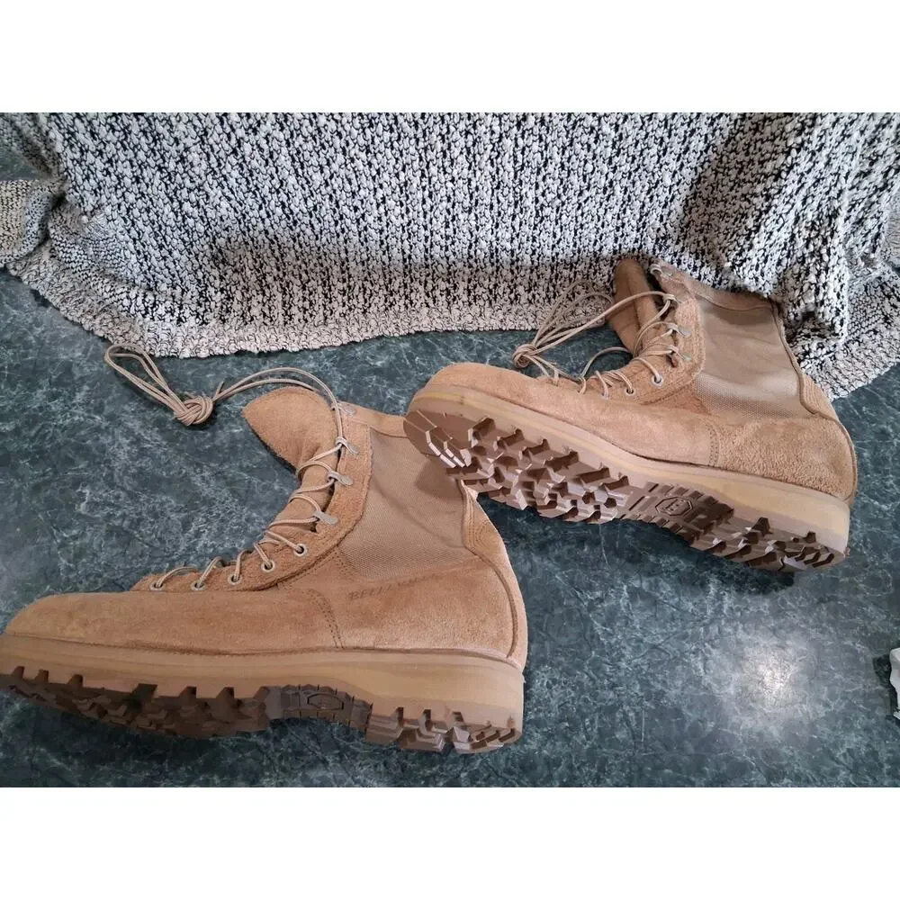 Belleville Gore-Tex Waterproof Military Combat Boots Tan Mens 11.5 W Lace Up USA